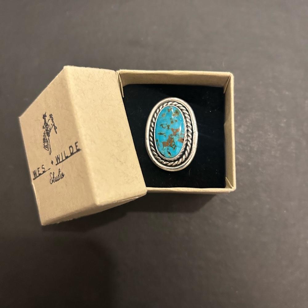 Western turquoise ring 6.5